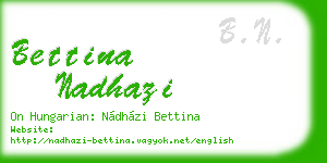 bettina nadhazi business card